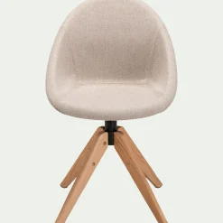 alinea Chaise De Salle À Manger*Chaise de bureau rotative en tissu - Beige