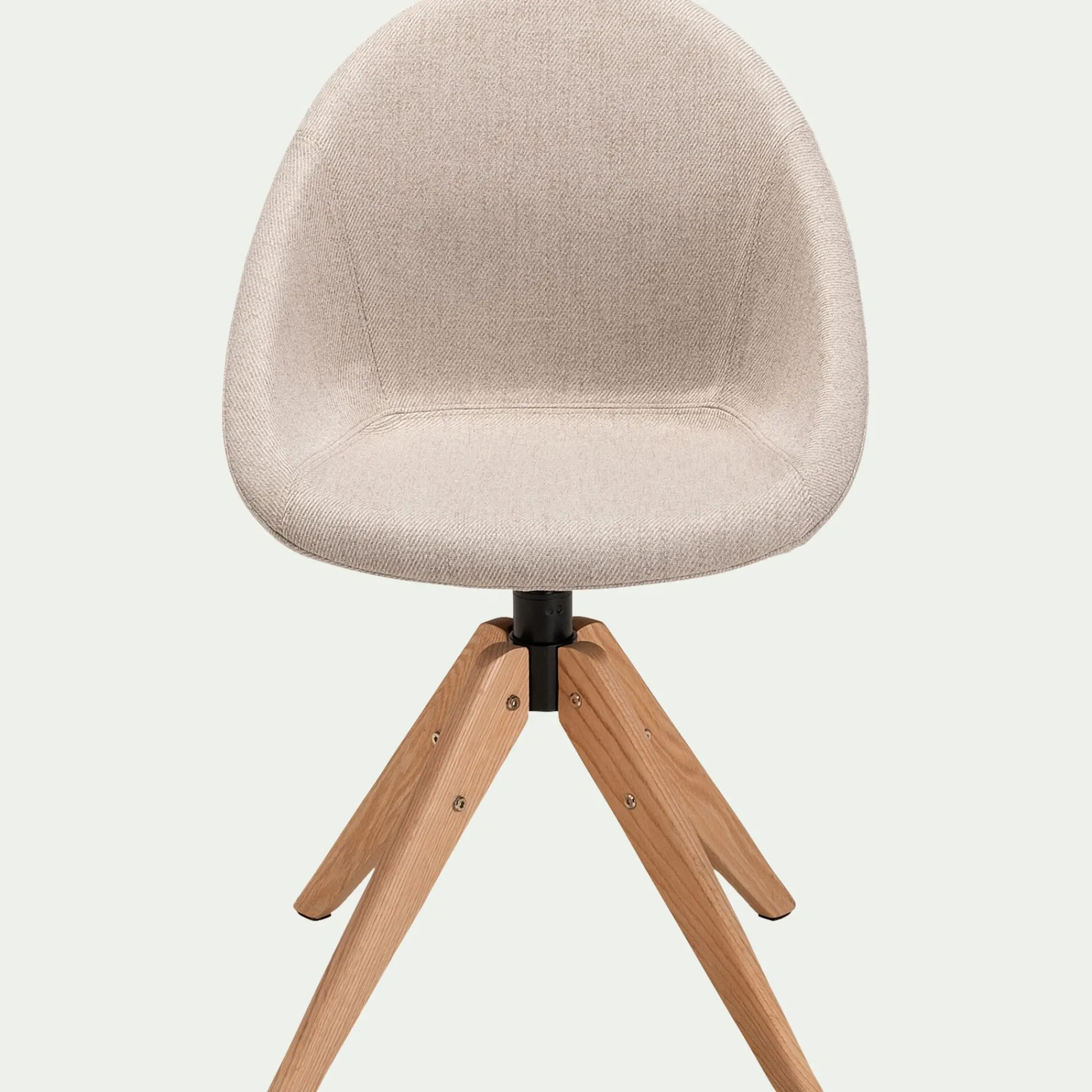 alinea Chaise De Salle À Manger*Chaise de bureau rotative en tissu - Beige