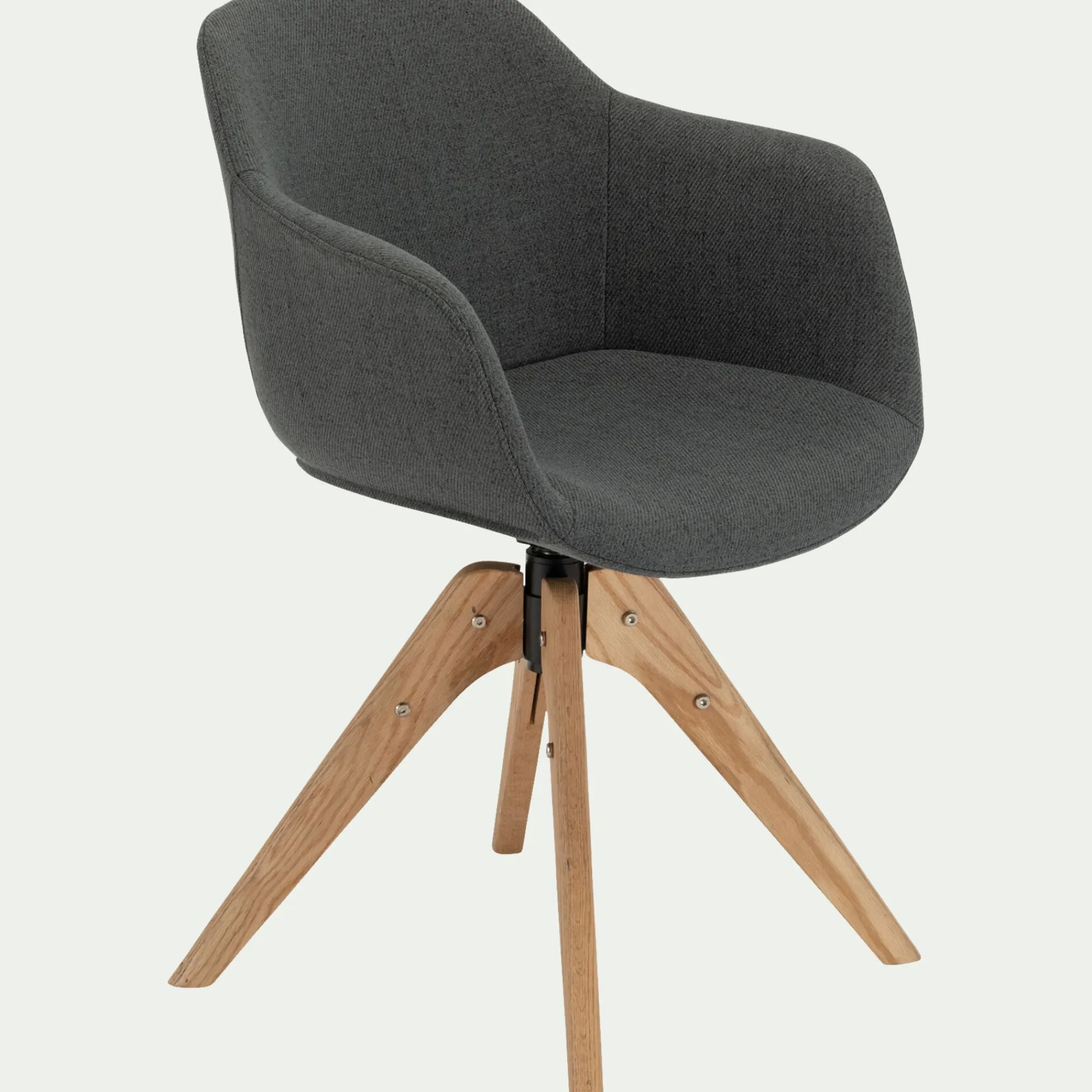 alinea Chaise De Salle À Manger*Chaise de bureau rotative en tissu - restanque Gris
