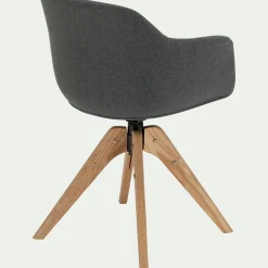 alinea Chaise De Salle À Manger*Chaise de bureau rotative en tissu - restanque Gris