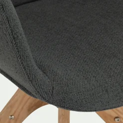 alinea Chaise De Salle À Manger*Chaise de bureau rotative en tissu - restanque Gris