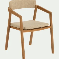 alinea Chaise De Jardin*Chaise de jardin avec accoudoirs en teck massif - Bois foncé