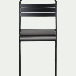 alinea Chaise De Jardin*Chaise de jardin empilable en acier - Noir