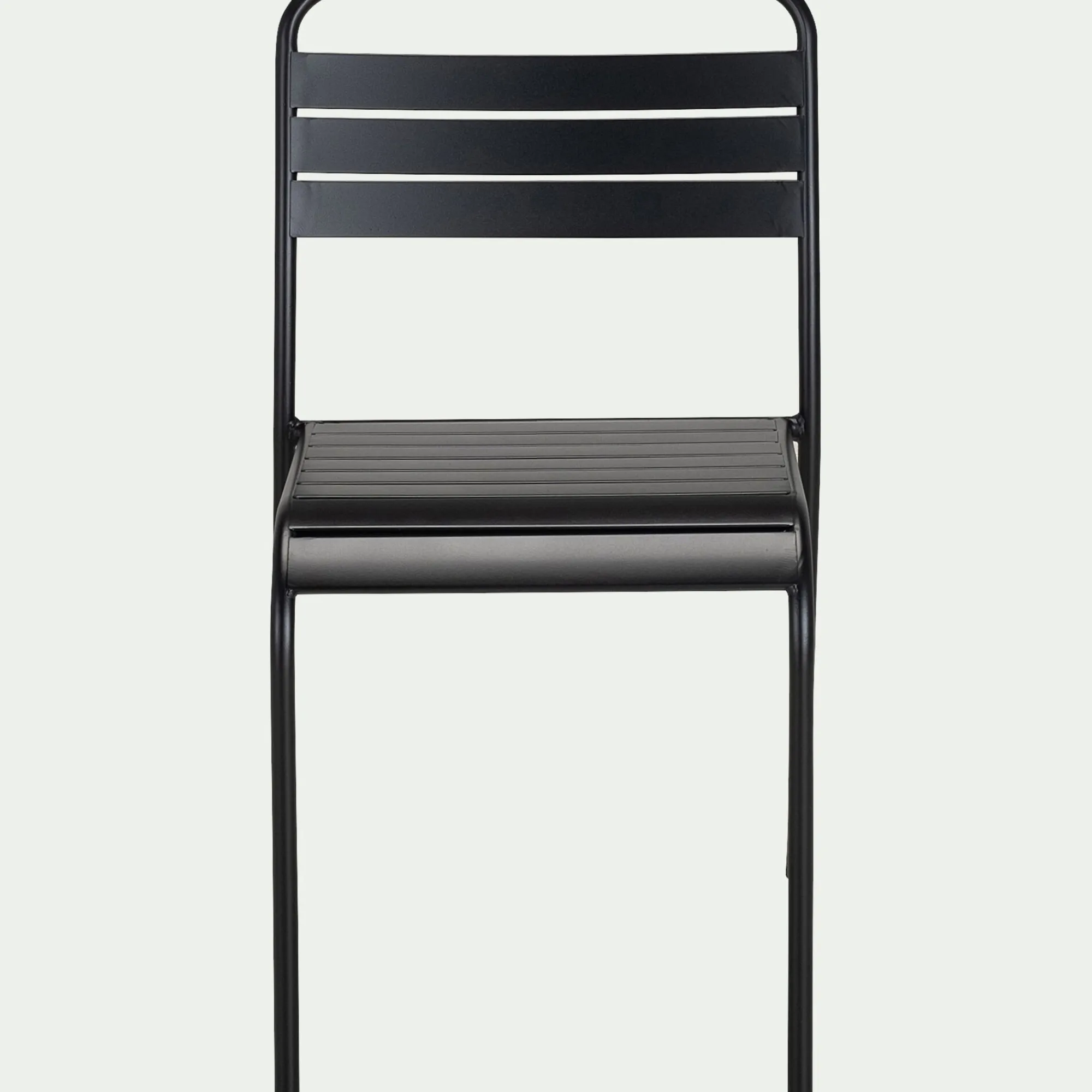 alinea Chaise De Jardin*Chaise de jardin empilable en acier - Noir