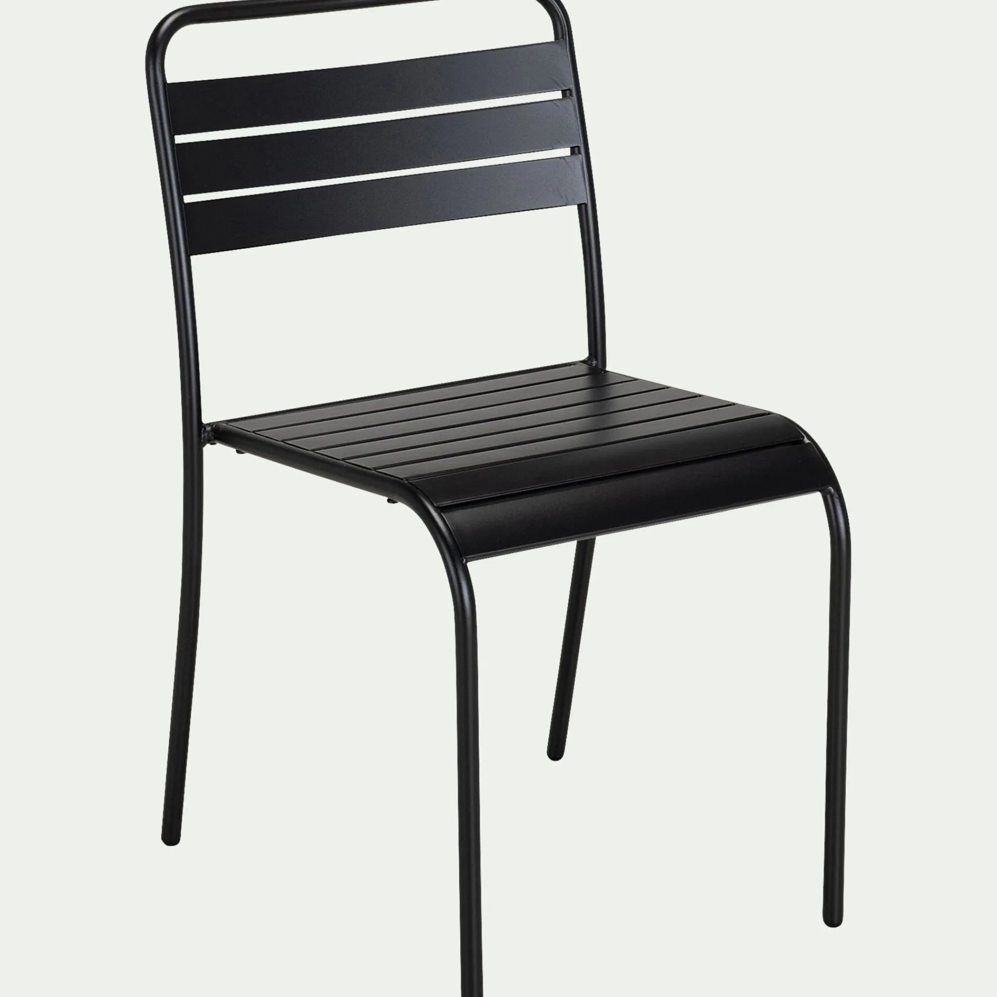 alinea Chaise De Jardin*Chaise de jardin empilable en acier - Noir