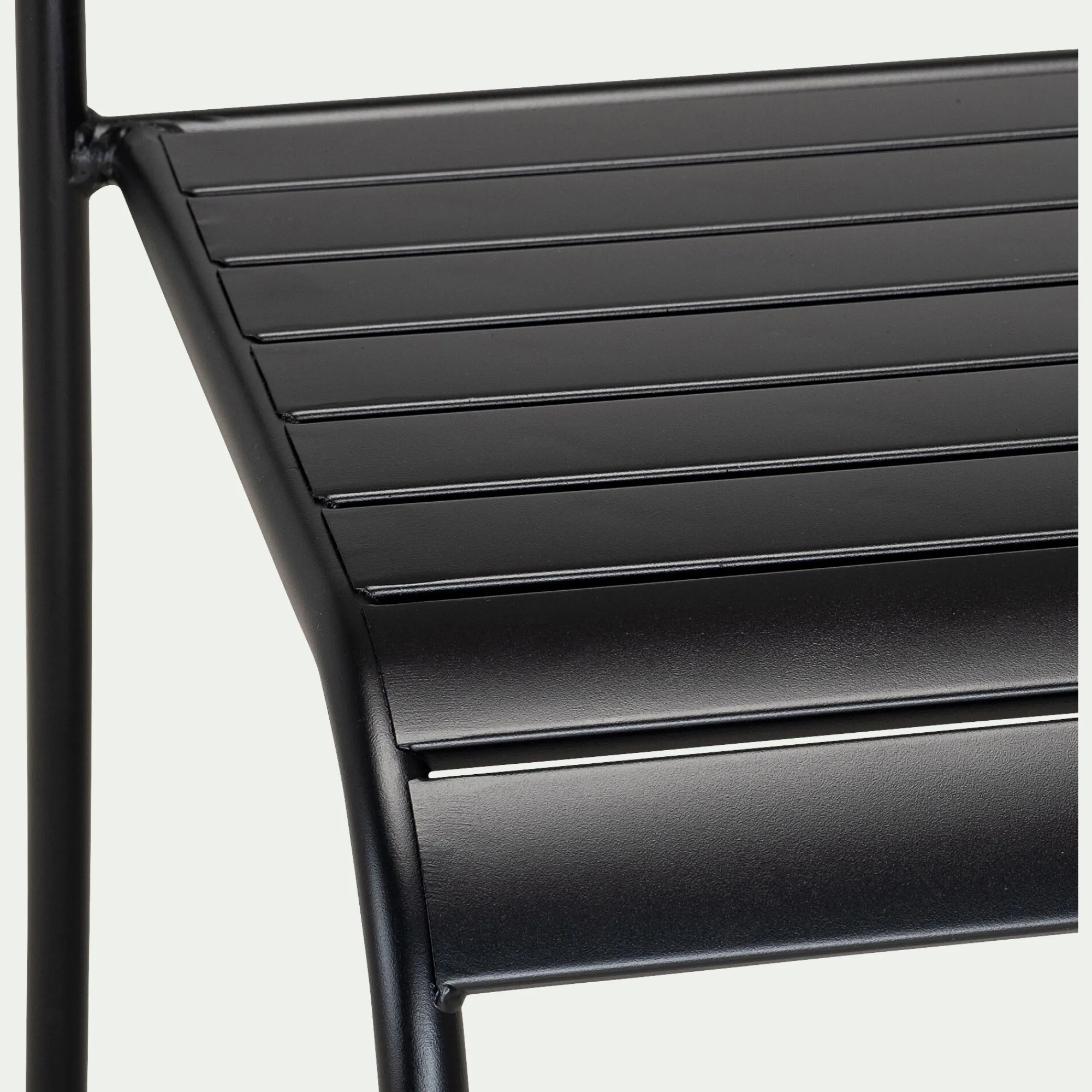 alinea Chaise De Jardin*Chaise de jardin empilable en acier - Noir