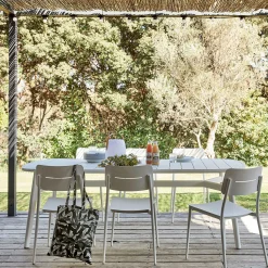 alinea Chaise De Jardin|Chaise De Salle À Manger*Chaise de jardin empilable en aluminium - Blanc
