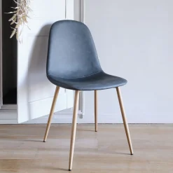alinea Chaise De Salle À Manger*Chaise en acier et simili - Noir