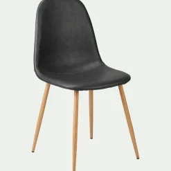 alinea Chaise De Salle À Manger*Chaise en acier et simili - Noir