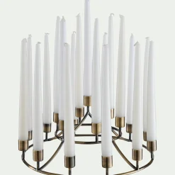 alinea Bougie Et Photophore De Noël*Chandelier 19 bougies en fer D33,5xH15cm - Doré