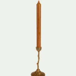 alinea Bougie Et Photophore De Noël*Chandelier effet bois en laiton H16cm - Doré