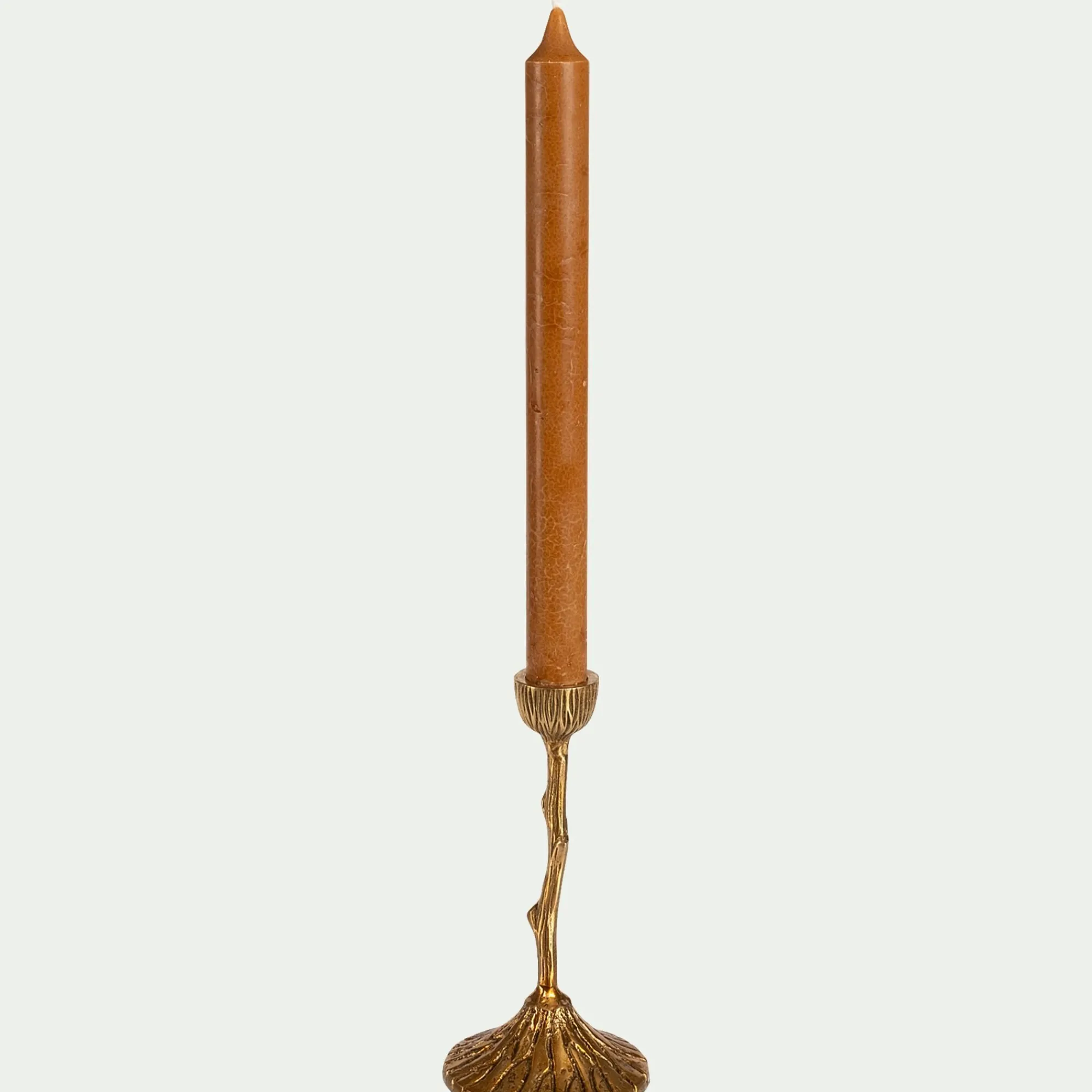 alinea Bougie Et Photophore De Noël*Chandelier effet bois en laiton H16cm - Doré