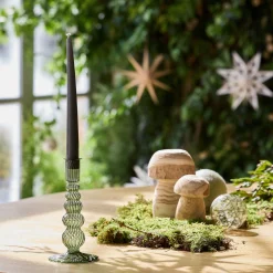 alinea Bougie Et Photophore De Noël*Chandelier sculpté en verre - Vert