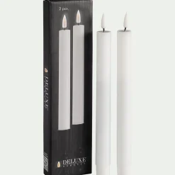 alinea Bougie|Bougie Et Photophore De Noël*Chandelles à LED - Blanc