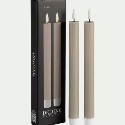 alinea Bougie|Bougie Et Photophore De Noël*Chandelles à LED - Taupe