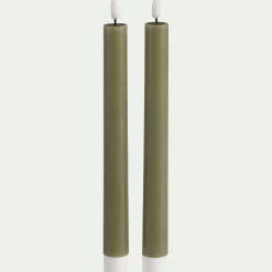 alinea Bougie|Bougie Et Photophore De Noël*Chandelles à LED - Vert