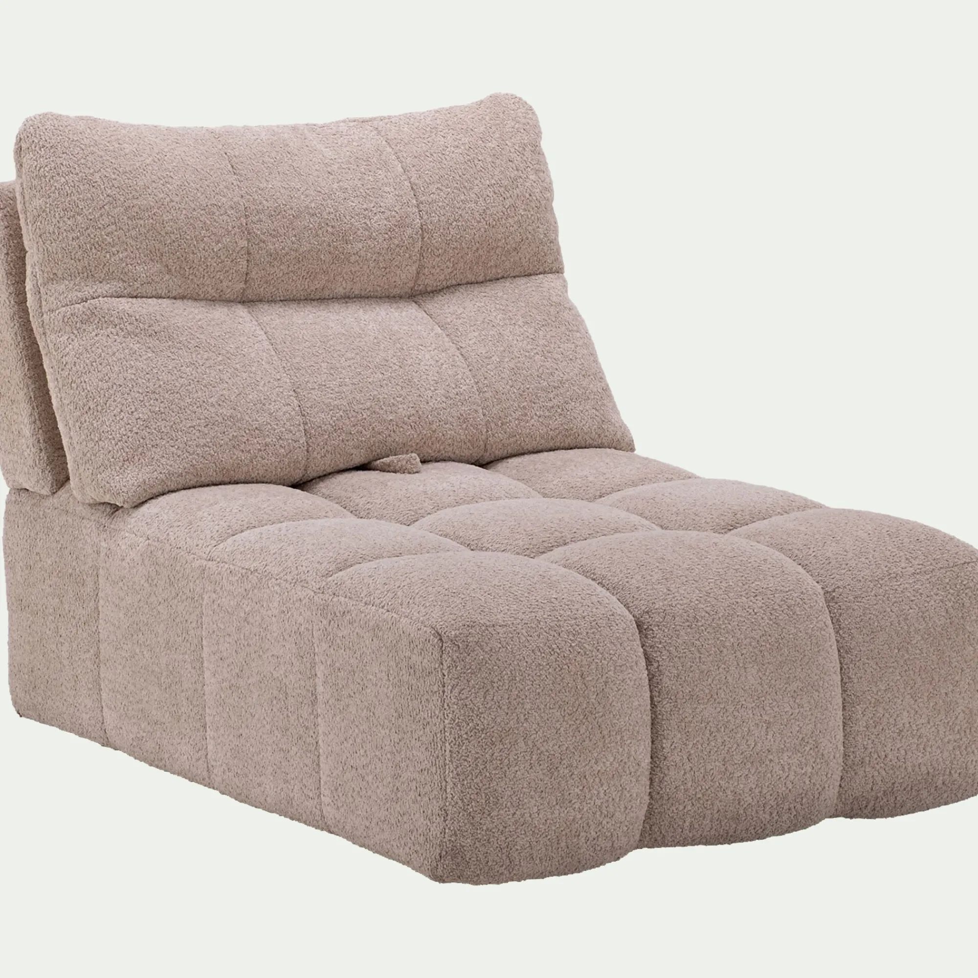 alinea Canapé Modulable*Chauffeuse avance - recule en tissu campo - Beige