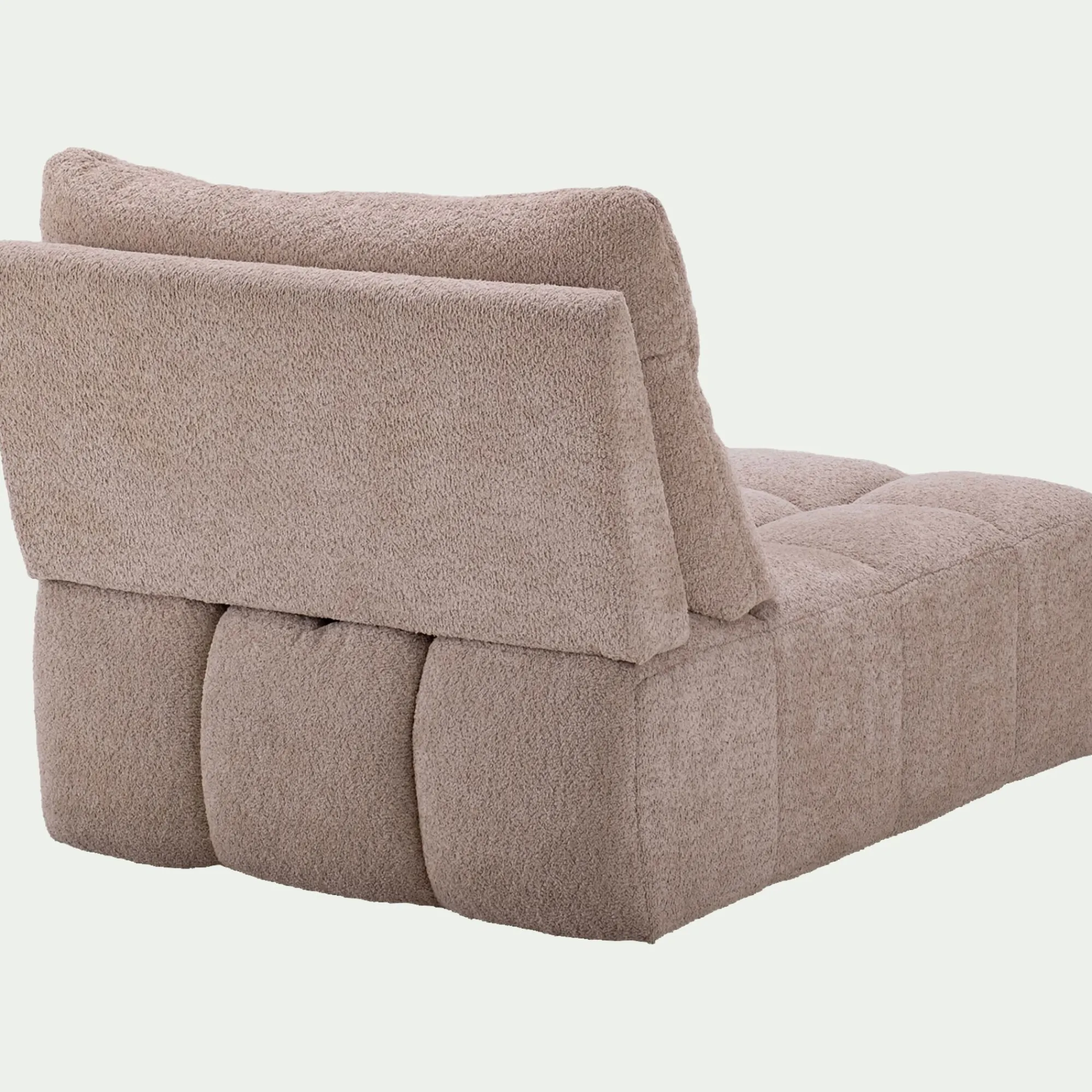 alinea Canapé Modulable*Chauffeuse avance - recule en tissu campo - Beige