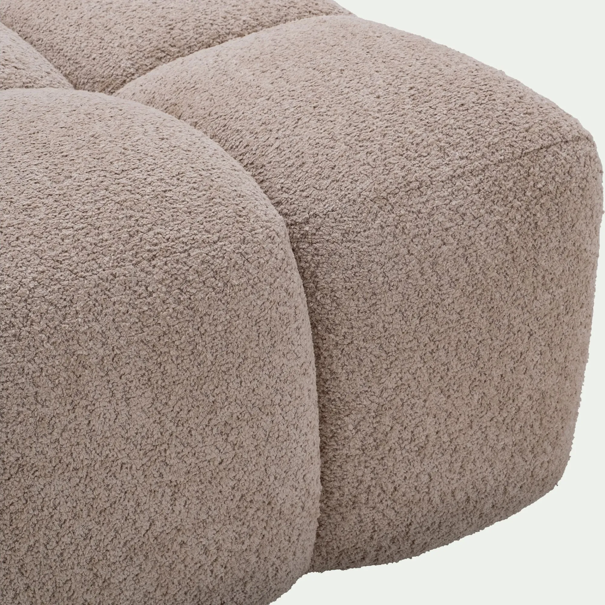 alinea Canapé Modulable*Chauffeuse avance - recule en tissu campo - Beige