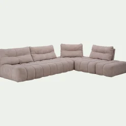 alinea Canapé Modulable*Chauffeuse avance - recule en tissu campo - Beige