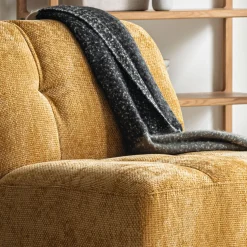 alinea Pouf & Repose-Pieds*Chauffeuse en tissu Eden - argan Jaune