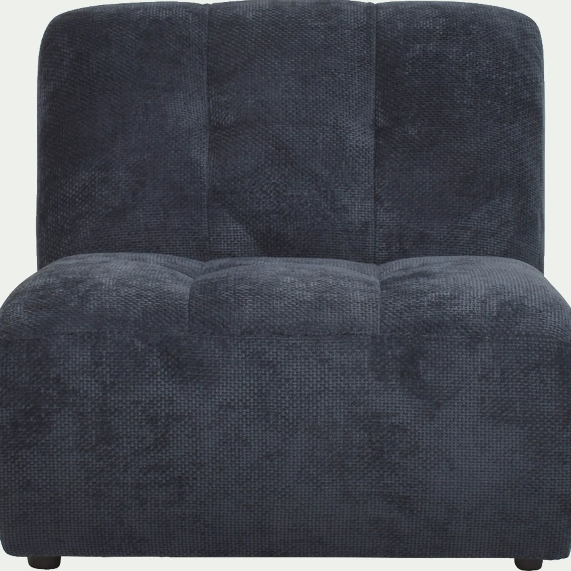 alinea Pouf & Repose-Pieds*Chauffeuse en tissu Eden - marine Bleu