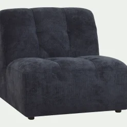 alinea Pouf & Repose-Pieds*Chauffeuse en tissu Eden - marine Bleu