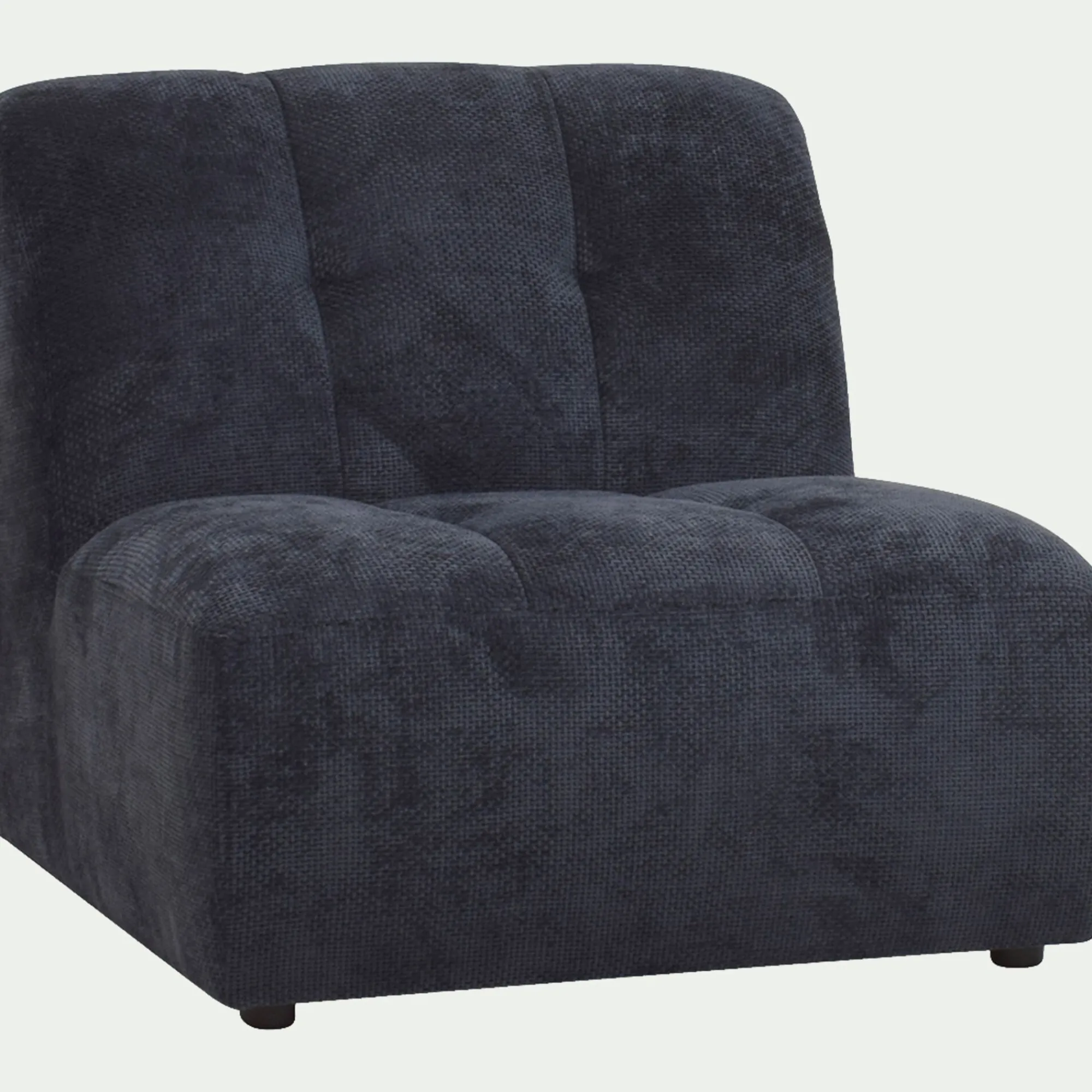 alinea Pouf & Repose-Pieds*Chauffeuse en tissu Eden - marine Bleu