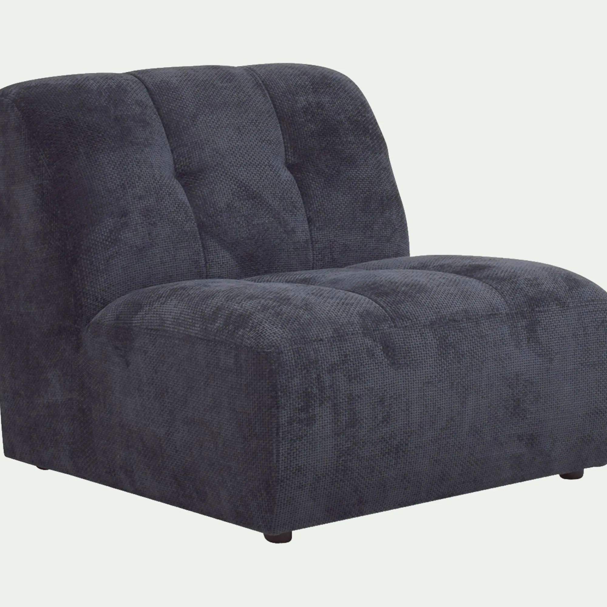 alinea Pouf & Repose-Pieds*Chauffeuse en tissu Eden - marine Bleu