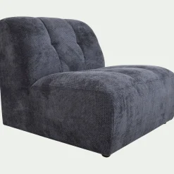 alinea Pouf & Repose-Pieds*Chauffeuse en tissu Eden - marine Bleu