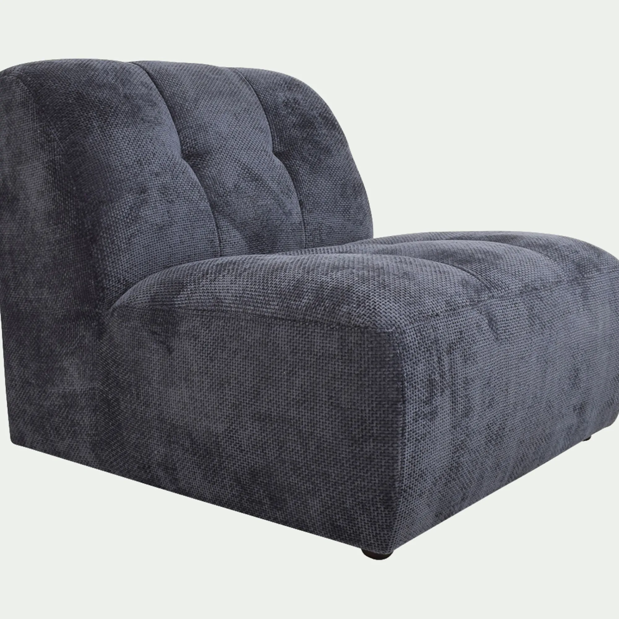 alinea Pouf & Repose-Pieds*Chauffeuse en tissu Eden - marine Bleu
