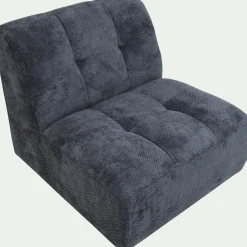 alinea Pouf & Repose-Pieds*Chauffeuse en tissu Eden - marine Bleu