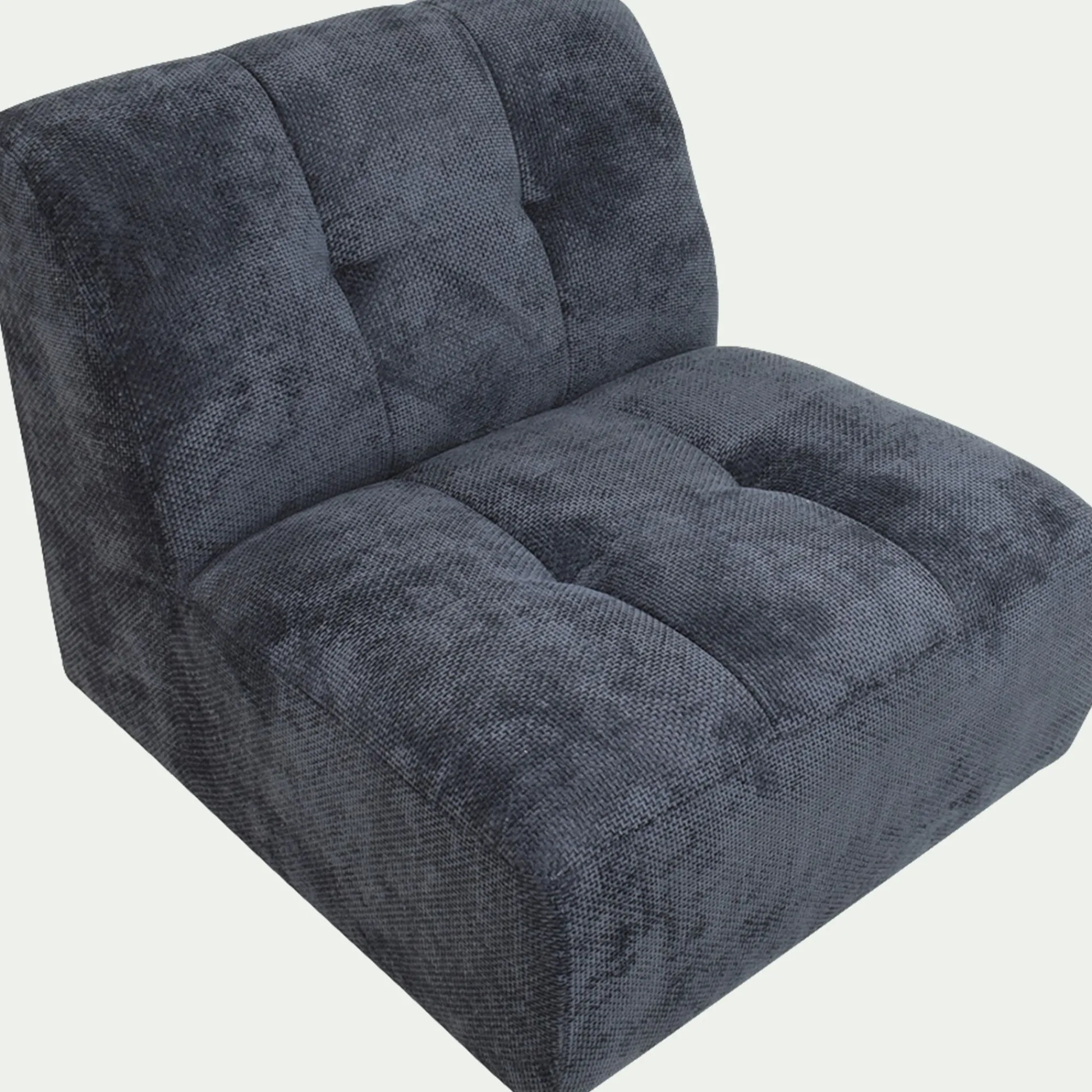 alinea Pouf & Repose-Pieds*Chauffeuse en tissu Eden - marine Bleu