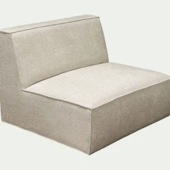 alinea Fauteuil|Petit Canapé*Chauffeuse en tissu tramé - Beige