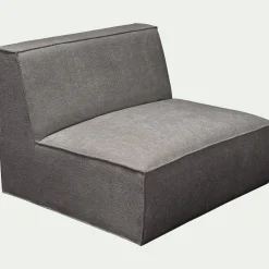 alinea Fauteuil|Petit Canapé*Chauffeuse en tissu tramé - Gris