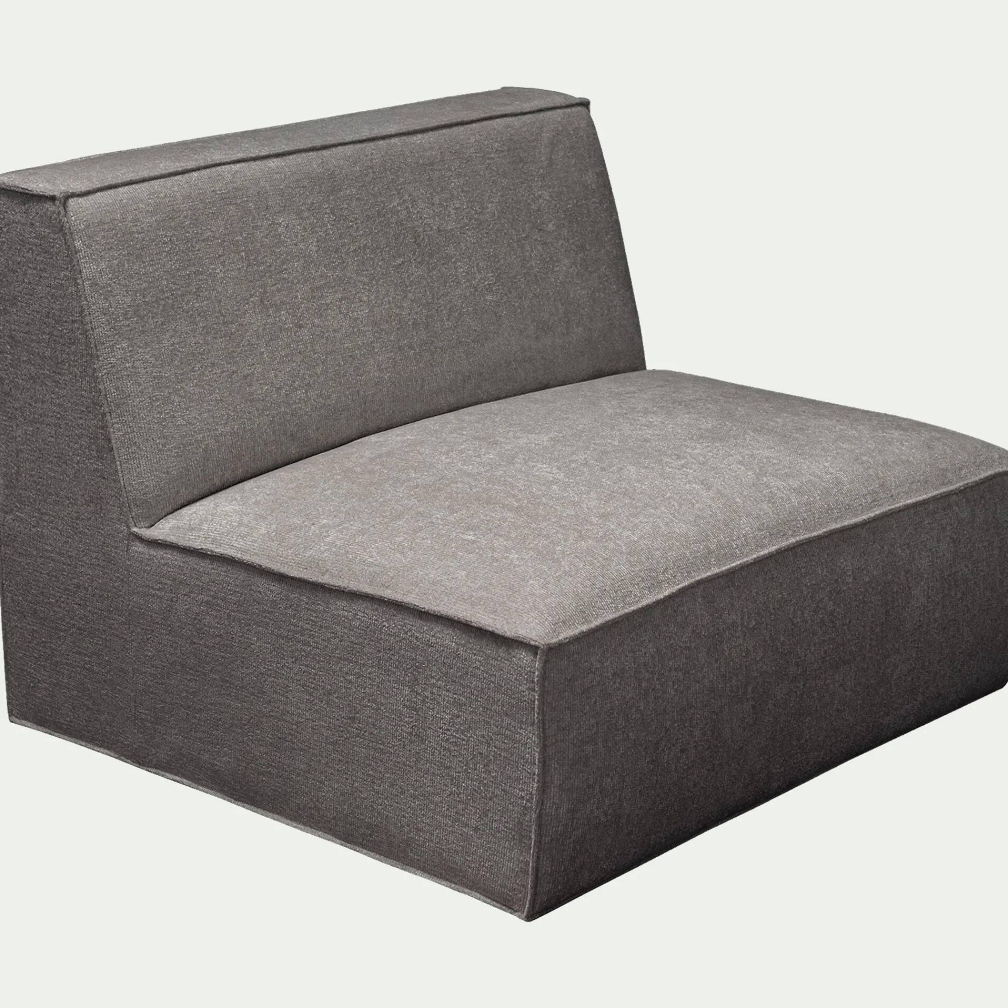 alinea Fauteuil|Petit Canapé*Chauffeuse en tissu tramé - Gris