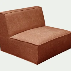alinea Fauteuil|Petit Canapé*Chauffeuse en tissu tramé - brun rustrel Marron