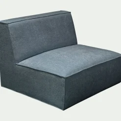 alinea Fauteuil|Petit Canapé*Chauffeuse en tissu tramé - Bleu