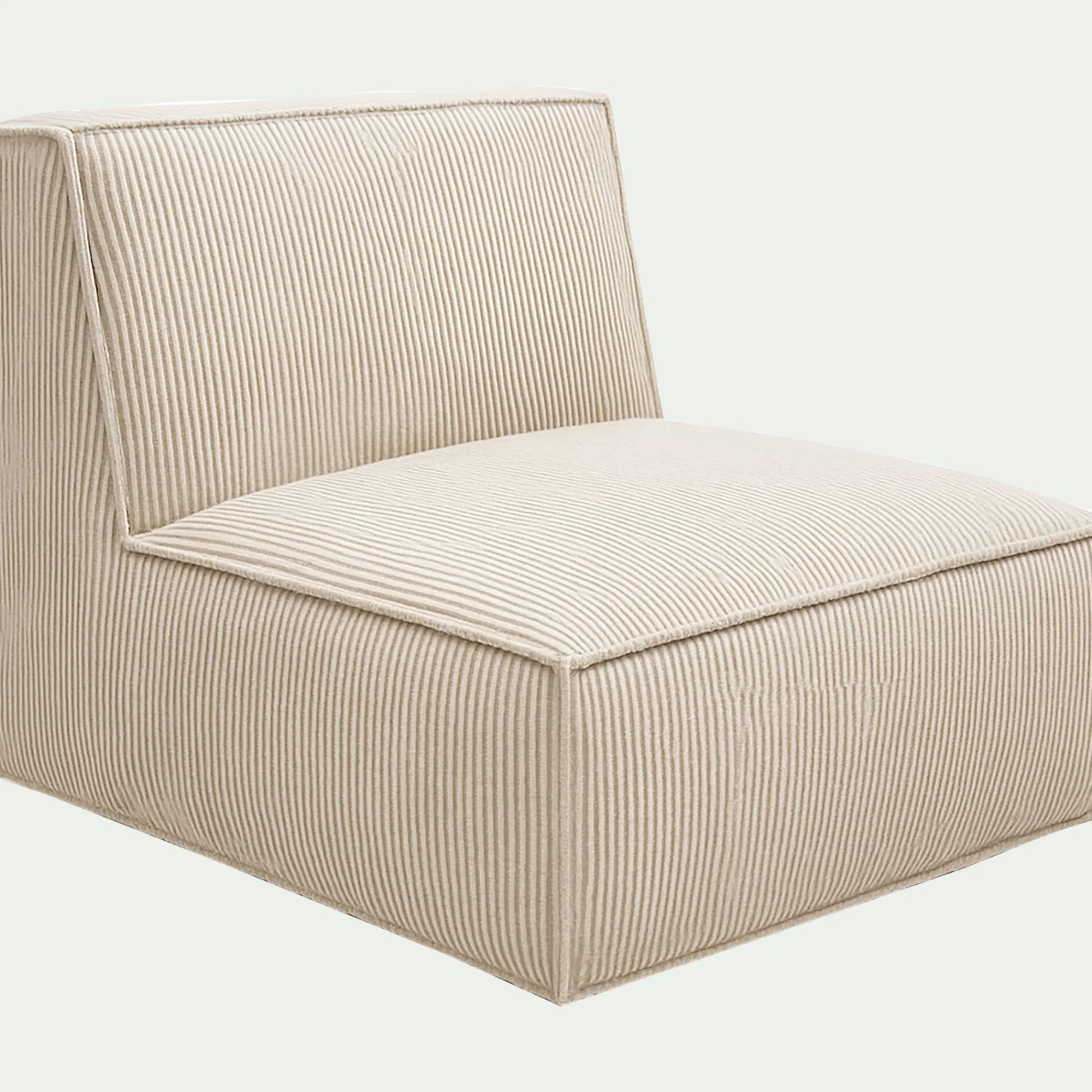 alinea Fauteuil*Chauffeuse en velours côtelé azores - Beige