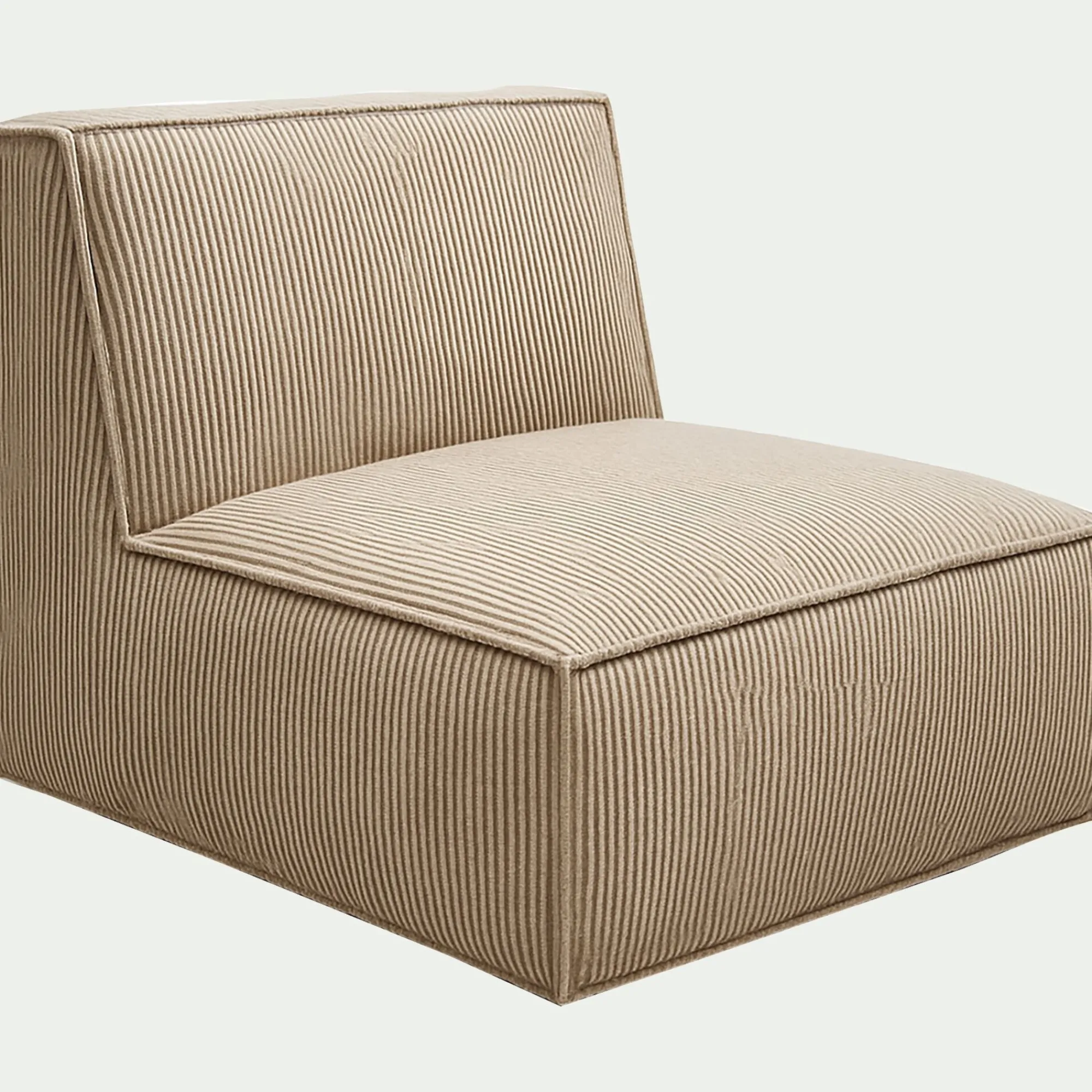 alinea Fauteuil*Chauffeuse en velours côtelé azores - Taupe