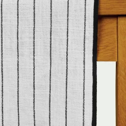 alinea Chemin De Table*Chemin de table en coton et noir 50x200cm Blanc