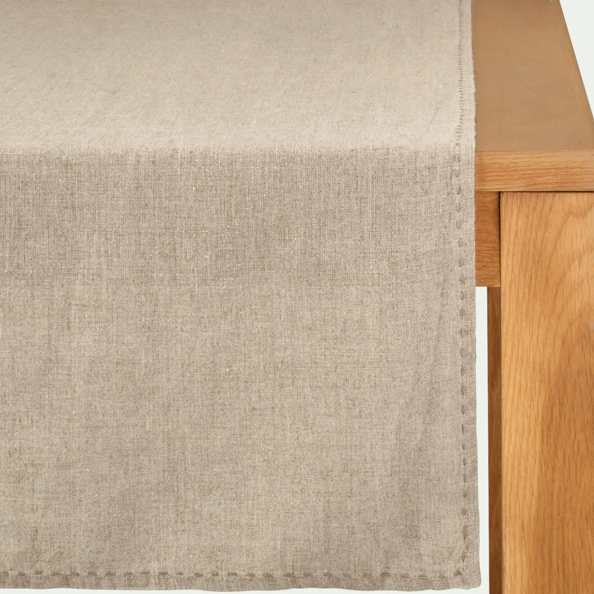 alinea Chemin De Table|Nappe Et Serviette De Noël*Chemin de table en lin lavé 50x150cm - Naturel