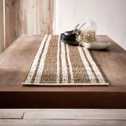 alinea Chemin De Table*Chemin de table en paille et coton - 50x150cm Naturel