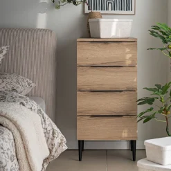 alinea Commode & Chiffonnier*Chiffonnier 4 tiroirs en bois - Bois clair