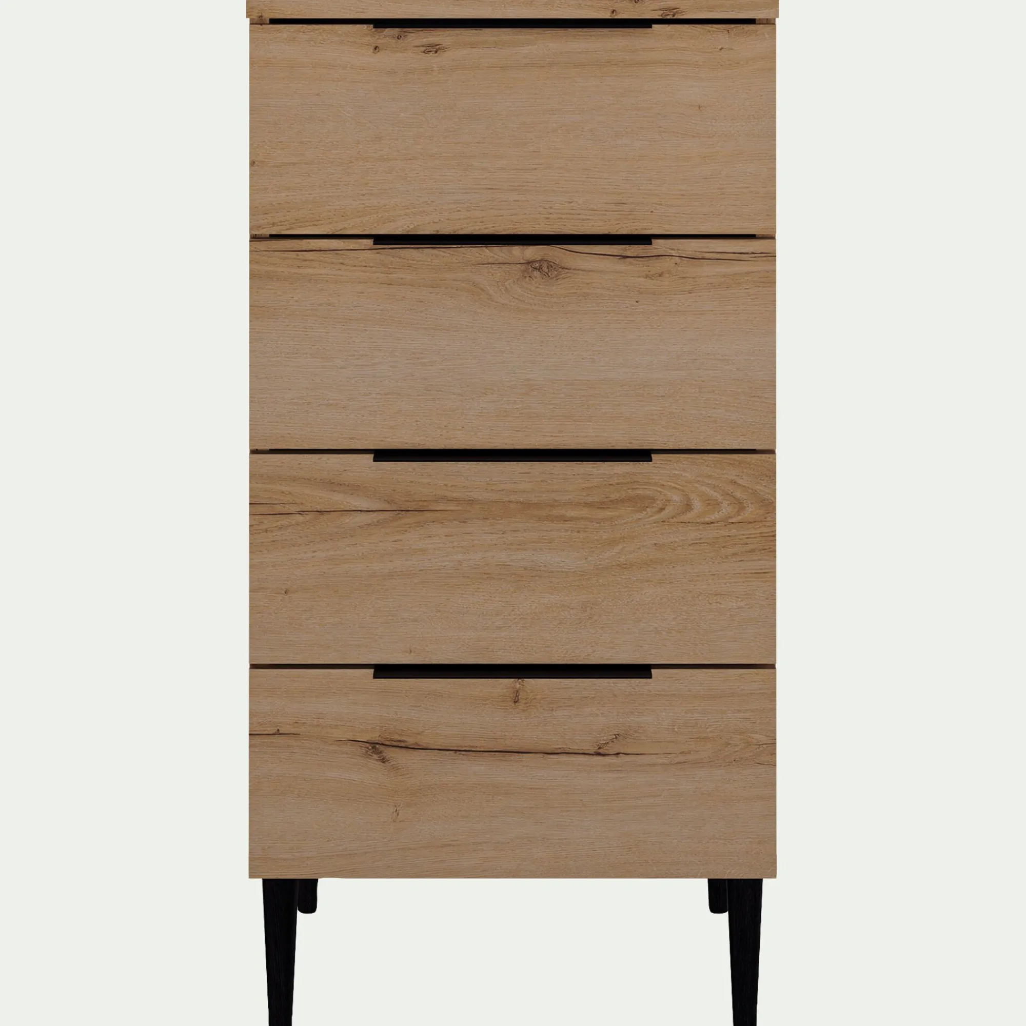 alinea Commode & Chiffonnier*Chiffonnier 4 tiroirs en bois - Bois clair