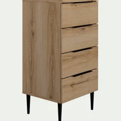 alinea Commode & Chiffonnier*Chiffonnier 4 tiroirs en bois - Bois clair