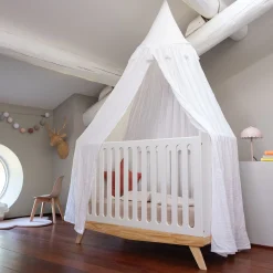 alinea Bureau Enfant|Linge Pour Bébé*Ciel de lit en gaze de coton H220cm - Blanc