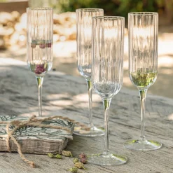 alinea Verre À Pied|Flûte Et Coupe De Champagne*Coffret de 4 flûtes à champagne en cristallin 21cl - Transparent