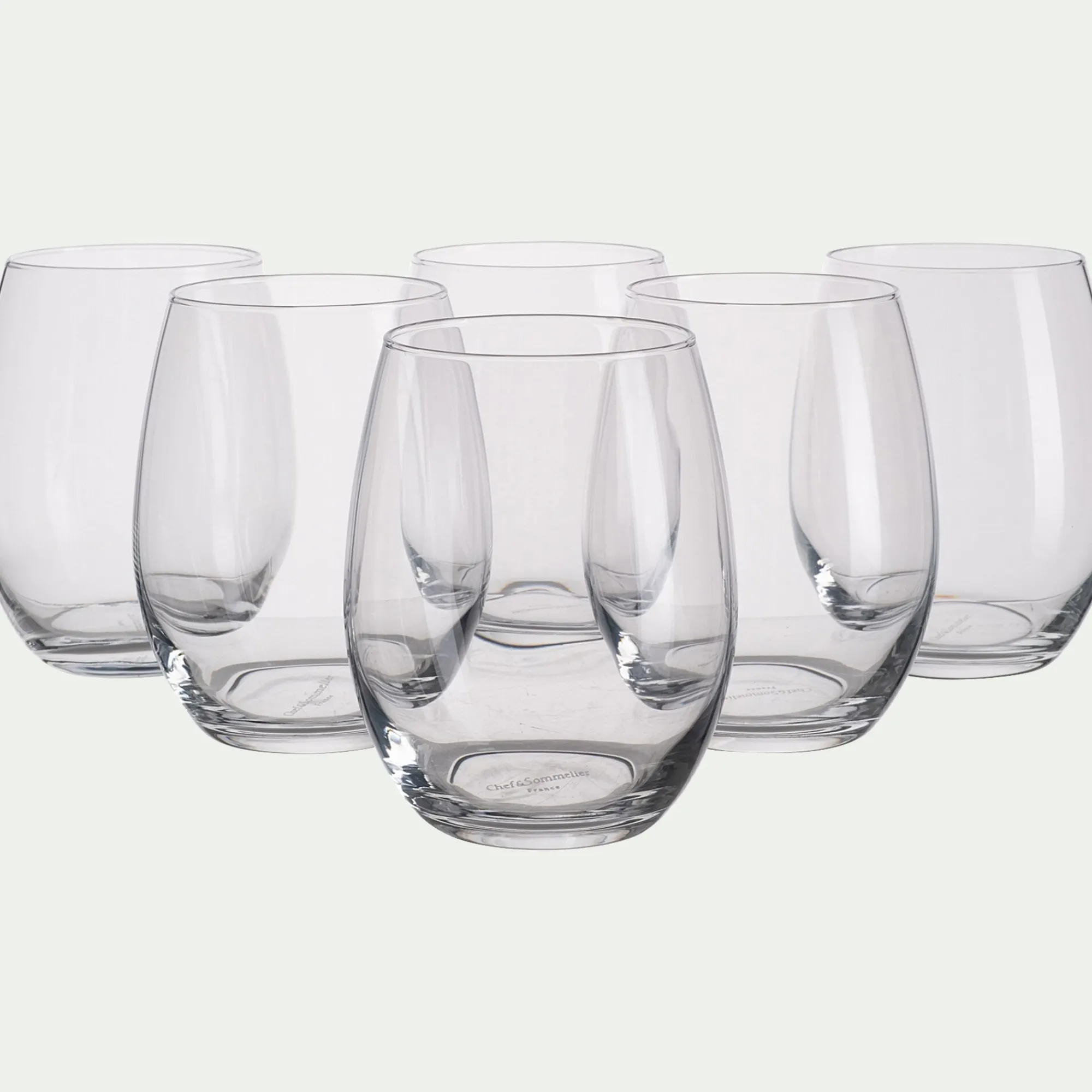 alinea Verre À Pied|Verre À Eau*Coffret de 6 gobelets 36cl - Transparent