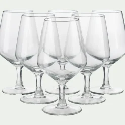 alinea Verre À Pied|Verre À Cocktail*Coffret de 6 verres à bière en verre 38cl - Transparent